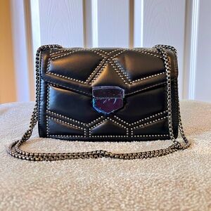 *Brand New* Brown PU Leather crossbody bag with metal strap and rivets